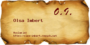 Olsa Imbert névjegykártya